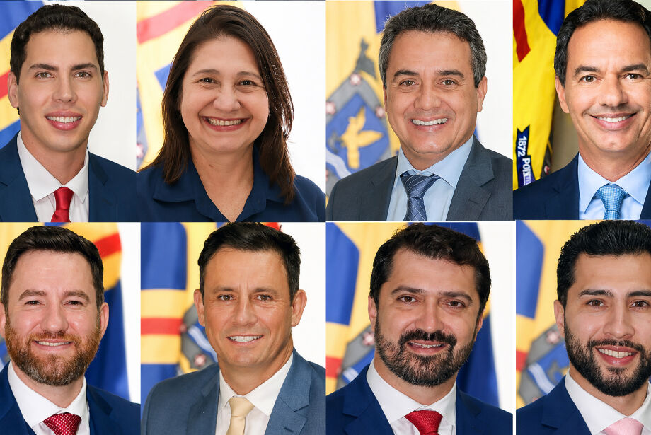 Os vereadores Jean, Luiza, Landmark, Marquinhos, Maicon, Salineiro, Fl&aacute;vio Cabo Almi e F&aacute;bio Rocha