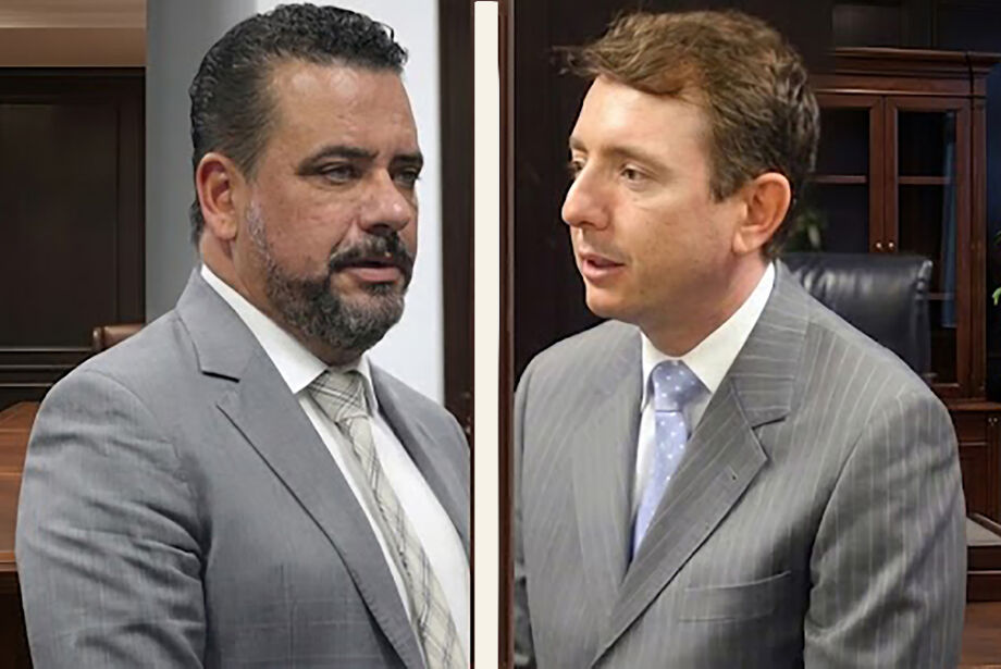 O desembargador Alexandre Bastos e o juiz Paulo Afonso de Oliveira, ambos afastados dos cargos