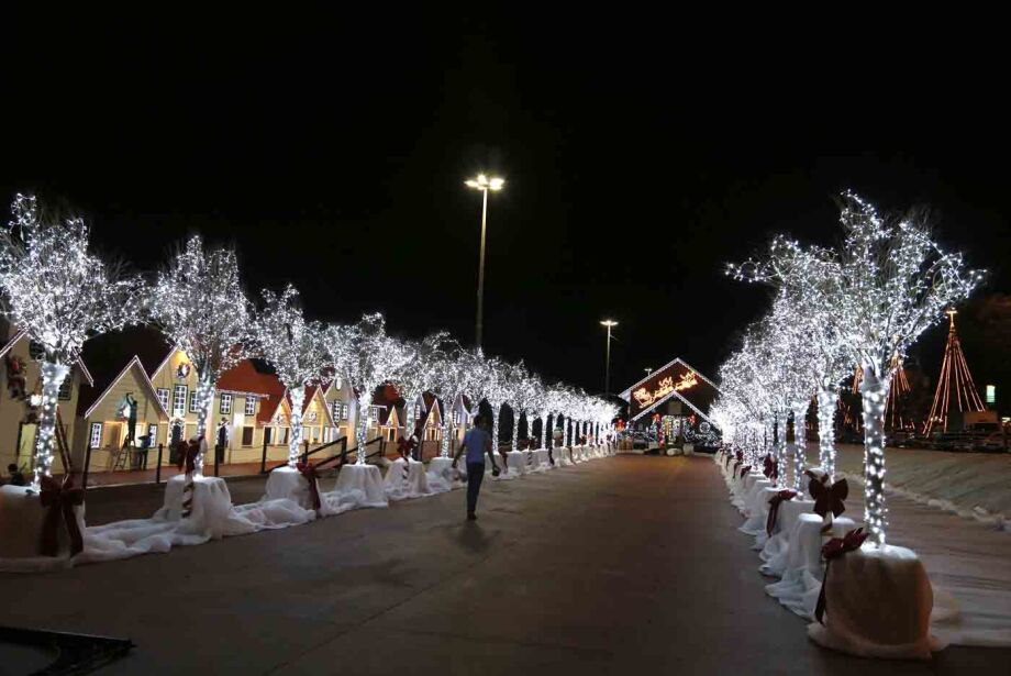 CENÁRIO VILA NATALINA ÁRVORE DE NATAL COM NOEL - Senhor Natal