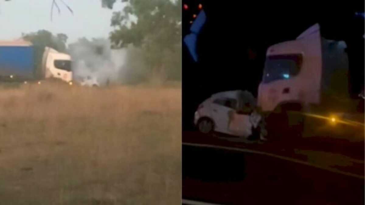 Mulher morre após invadir pista e bater de frente com caminhão na BR-262