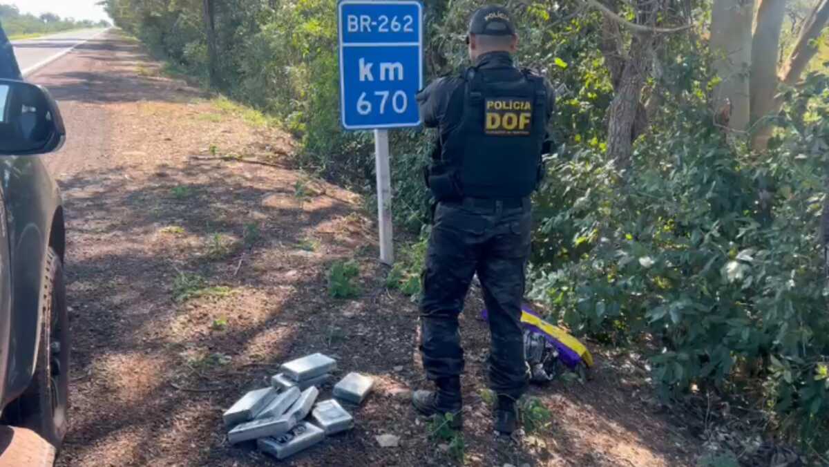 DOF apreende 10 kg de cocaína abandonados às margens da BR-262