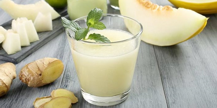 Suco detox de melão com gengibre