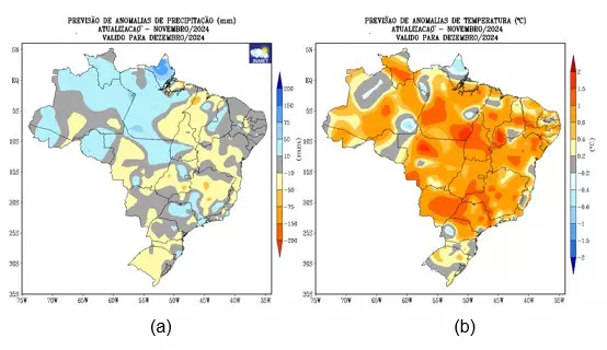 Calor extremo e chuvas isoladas pode marcar o mês de dezembro 