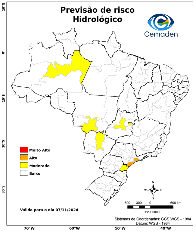 Municípios de MS em alerta para chuvas intensas nas próximas horas. 