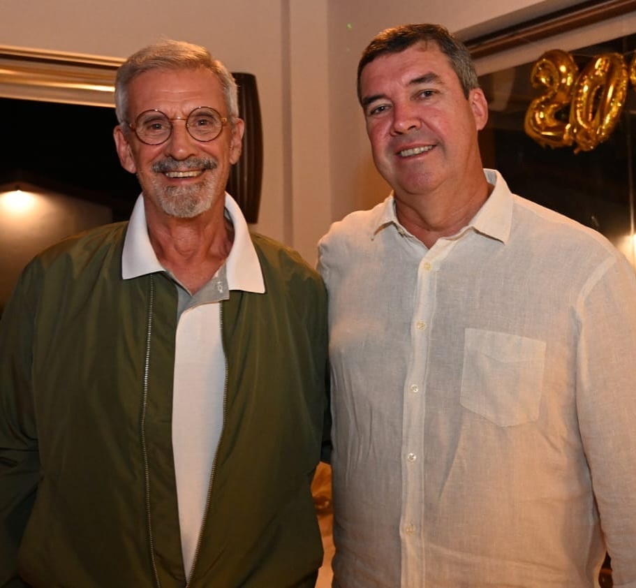 Governador Eduardo Riedel e seu pai Nelson Riedel - Foto: Arquivo pessoal