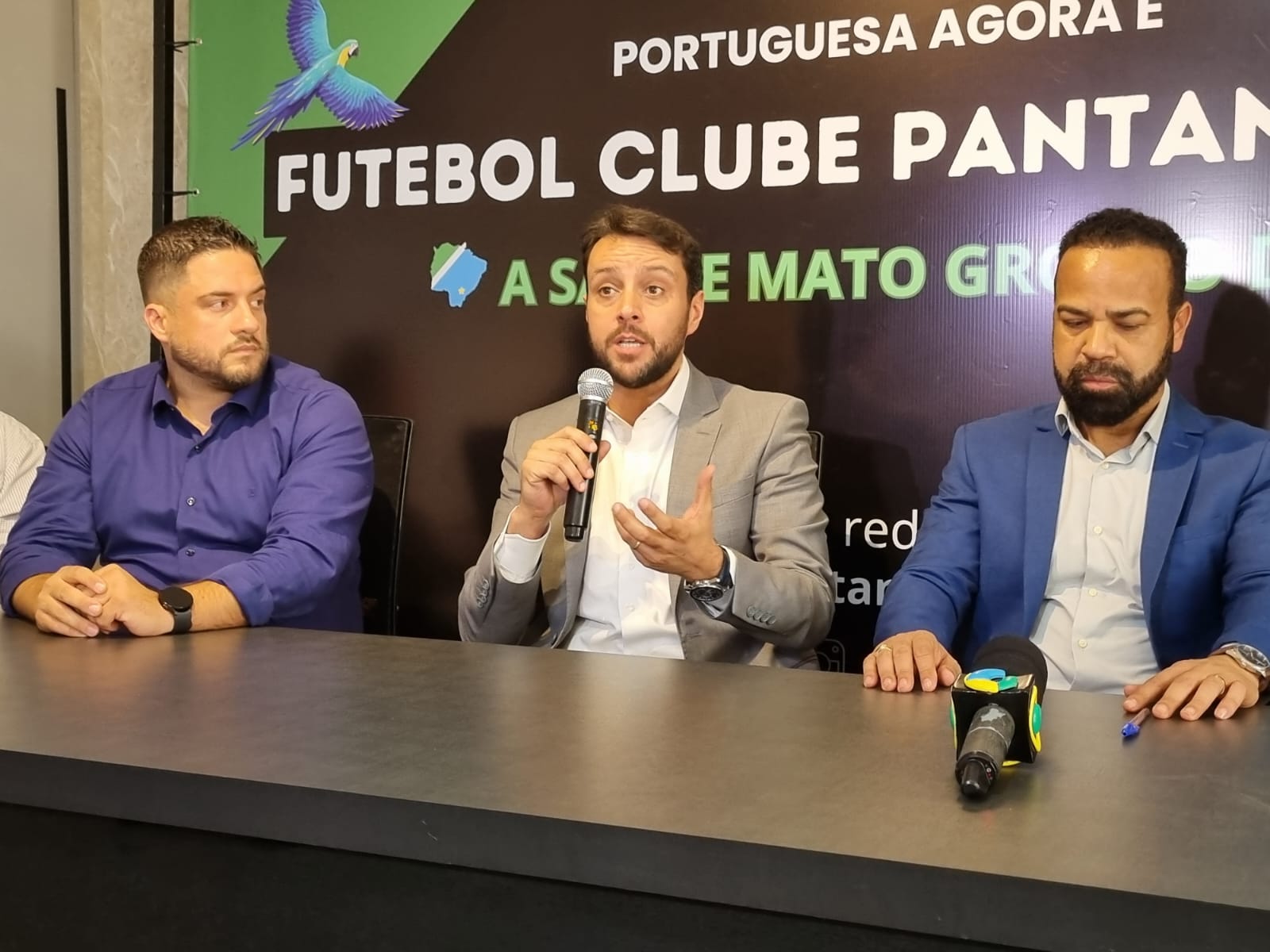 FC Pantanal SAF sendo anunciada pelo presidente Gilmar Ribeiro 