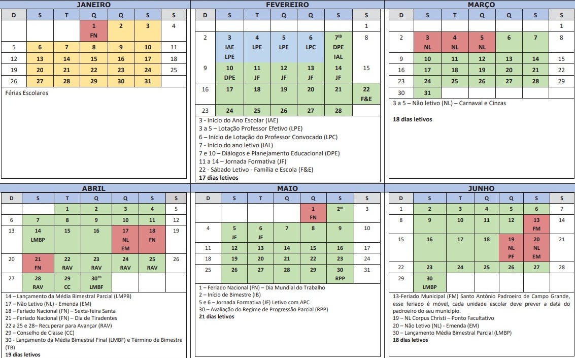 Em 2025, o calendário escolar reserva pelo menos quatro sábados letivos