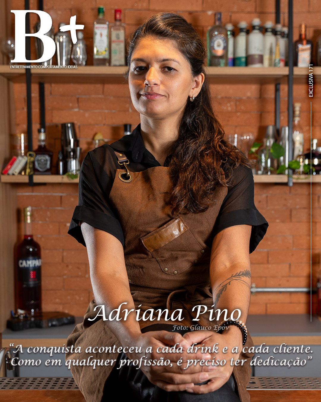 Capa B+: Entrevista exclusiva com uma das maiores bartenders do país Adriana Pino