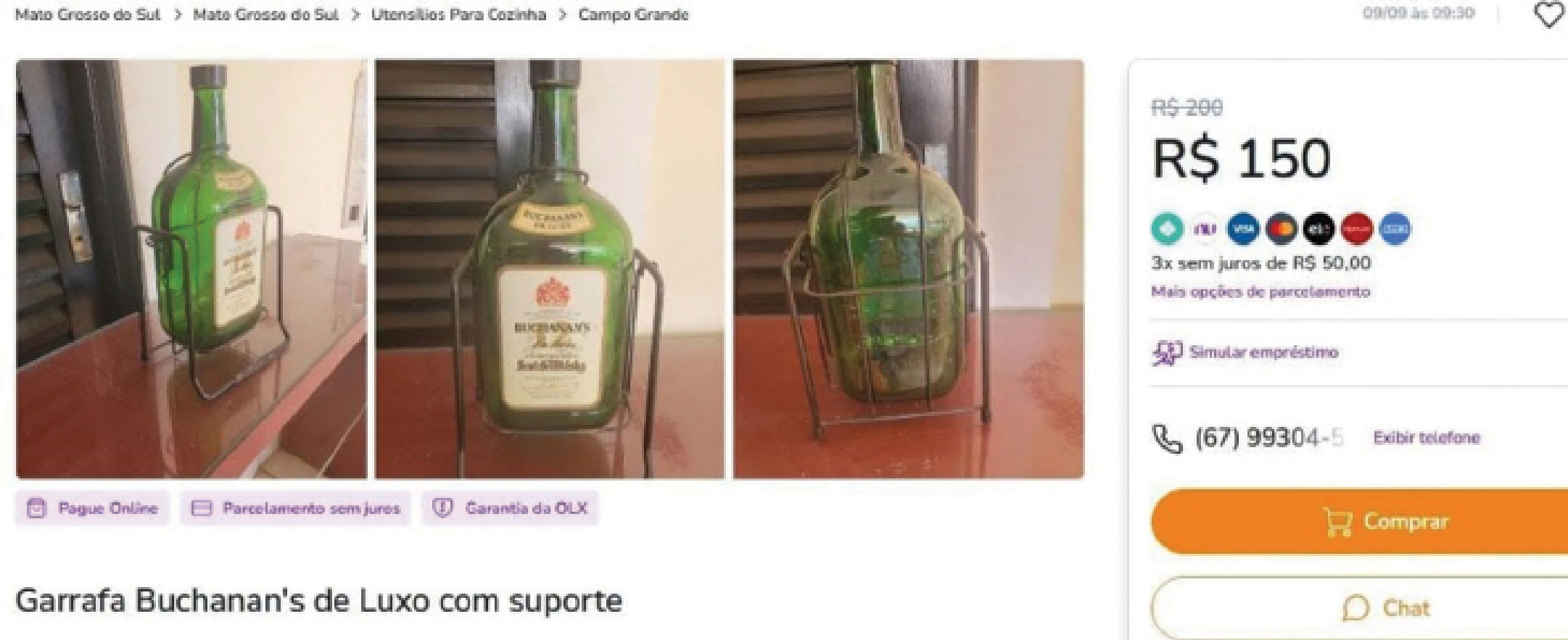 As mesmas garrafas usadas para decoração podem ser usadas na falsificação de bebidas alcóolicas 