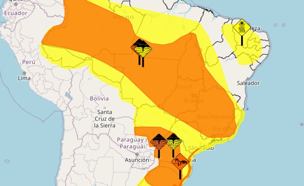 Temperaturas devem ter ligeira queda a partir de quarta-feira e chuva est&aacute; prevista para toda a semana