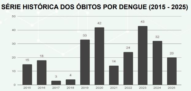 MS soma 20 mortes por dengue no ano