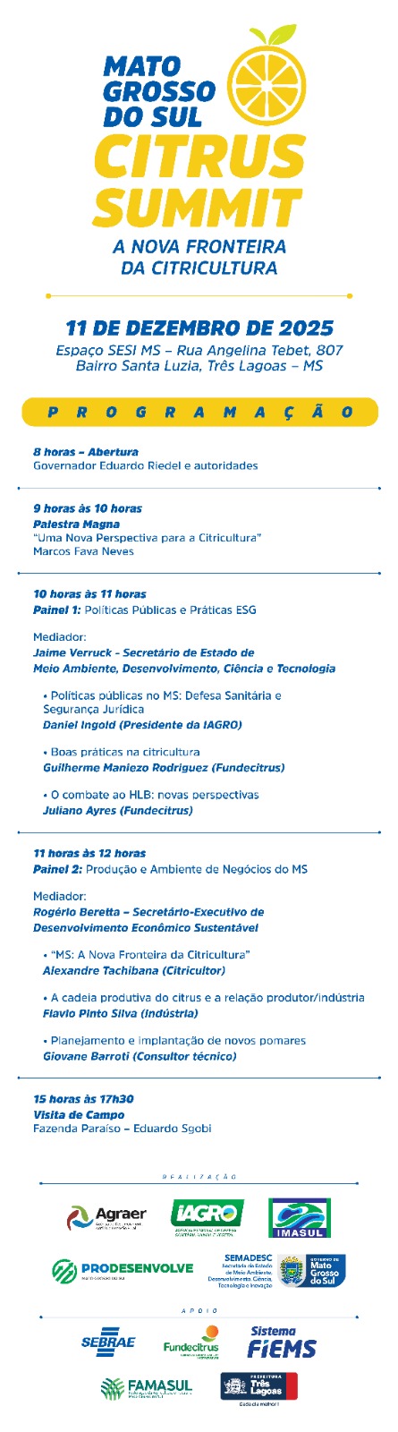 Técnicos avaliam que atingir 50 mil hectares no longo prazo pode criar condições para atrair uma indústria de processamento de suco