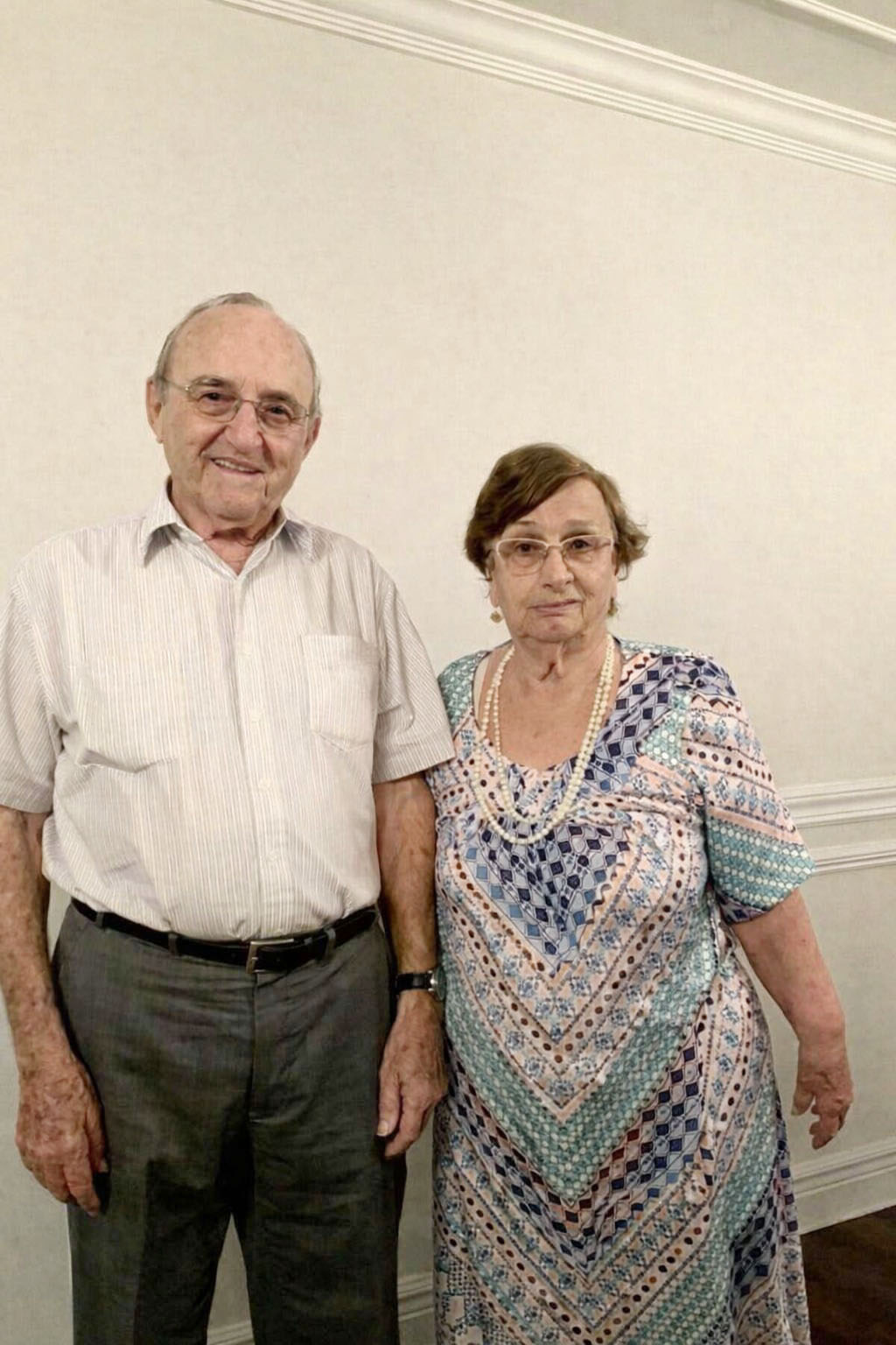Ant&ocirc;nio Petenatti e Adelina Camponez Petenatti, que comemoraram bodas de vinho, 70 anos de casamento, no dia 22