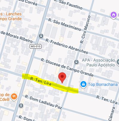 Ponto em que ocorreu a colis&atilde;o frontal