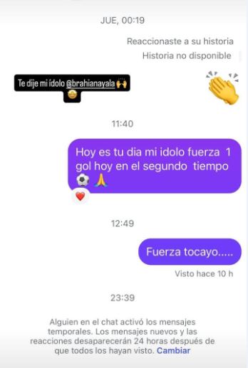 Mensagem do filho de Ricardo ao autor do gol de empate do 2 de Mayo 