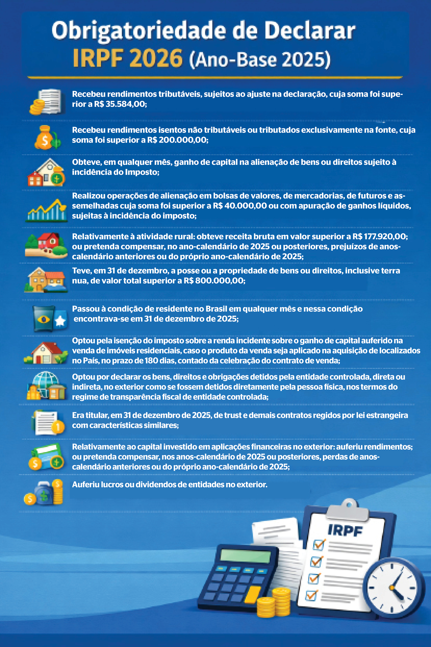 Declara&ccedil;&atilde;o do Imposto de Renda Pessoa F&iacute;sica 2026 deve come&ccedil;ar neste m&ecirc;s