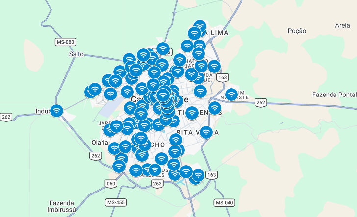 Confira os pontos de wi-fi gratuitos dispon&iacute;veis em Campo Grande