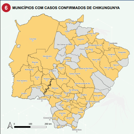 Das sete mortes por chikungunya, cinco foram em Dourados, uma em Bonito e outra em Jardim