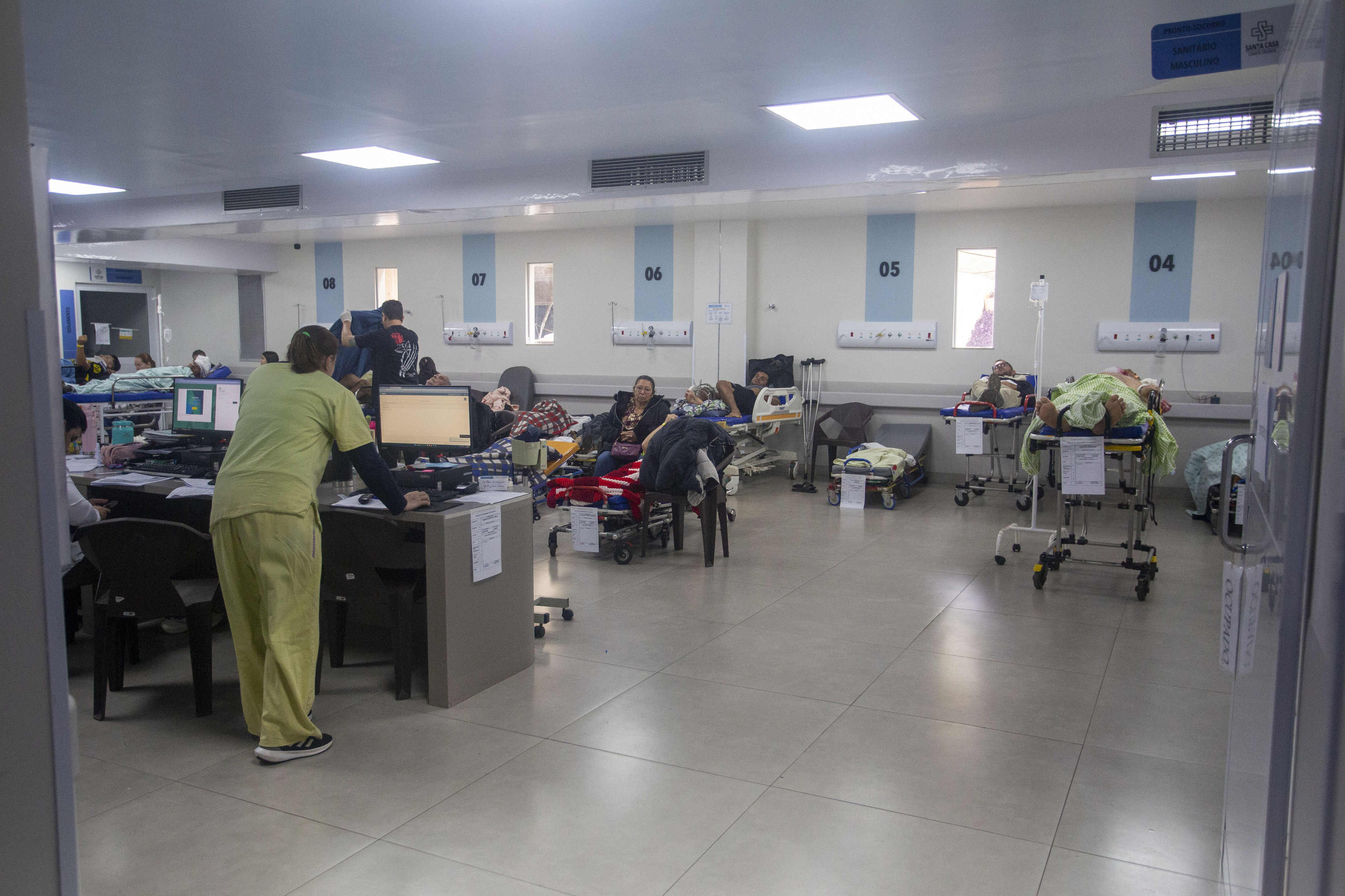 Santa Casa de Campo Grande &eacute; o hospital refer&ecirc;ncia para traumas, o que se reflete em sua lota&ccedil;&atilde;o
