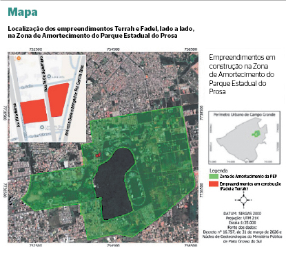 Terreno onde a HVM projeta levantar edif&iacute;cio de 14 andares, perto do Parque Estadual do Prosa e do Parque dos Poderes 