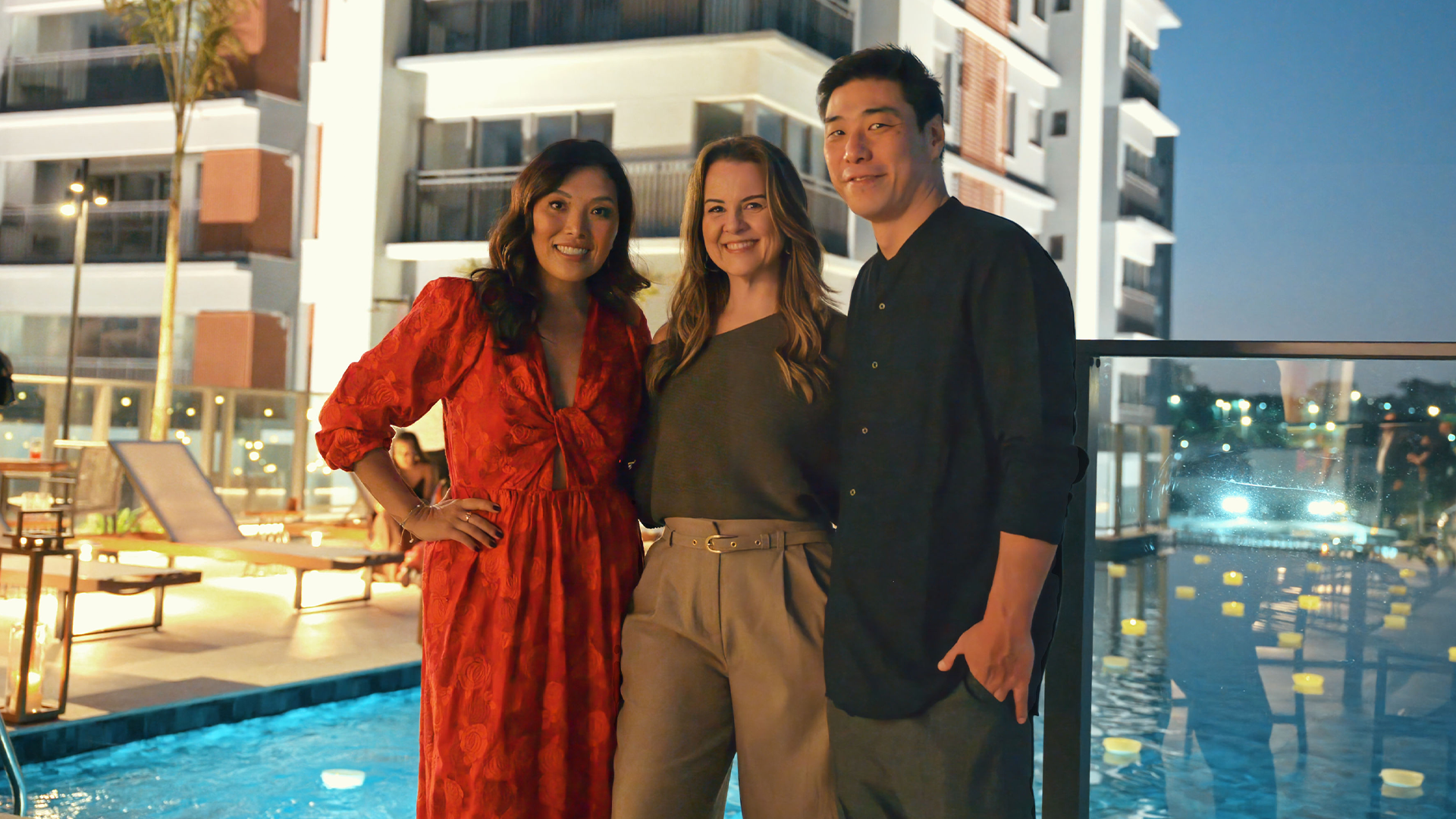 Cristina Wakamatsu, Vanessa Scaff e Marcio Tanaka.