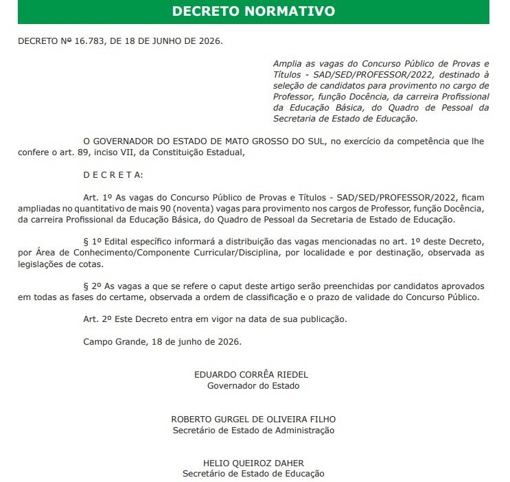 Para al&eacute;m das 722 iniciais, desde 2022 amplia&ccedil;&otilde;es deste mesmo concurso renderam 434 novos professores para a Rede Estadual