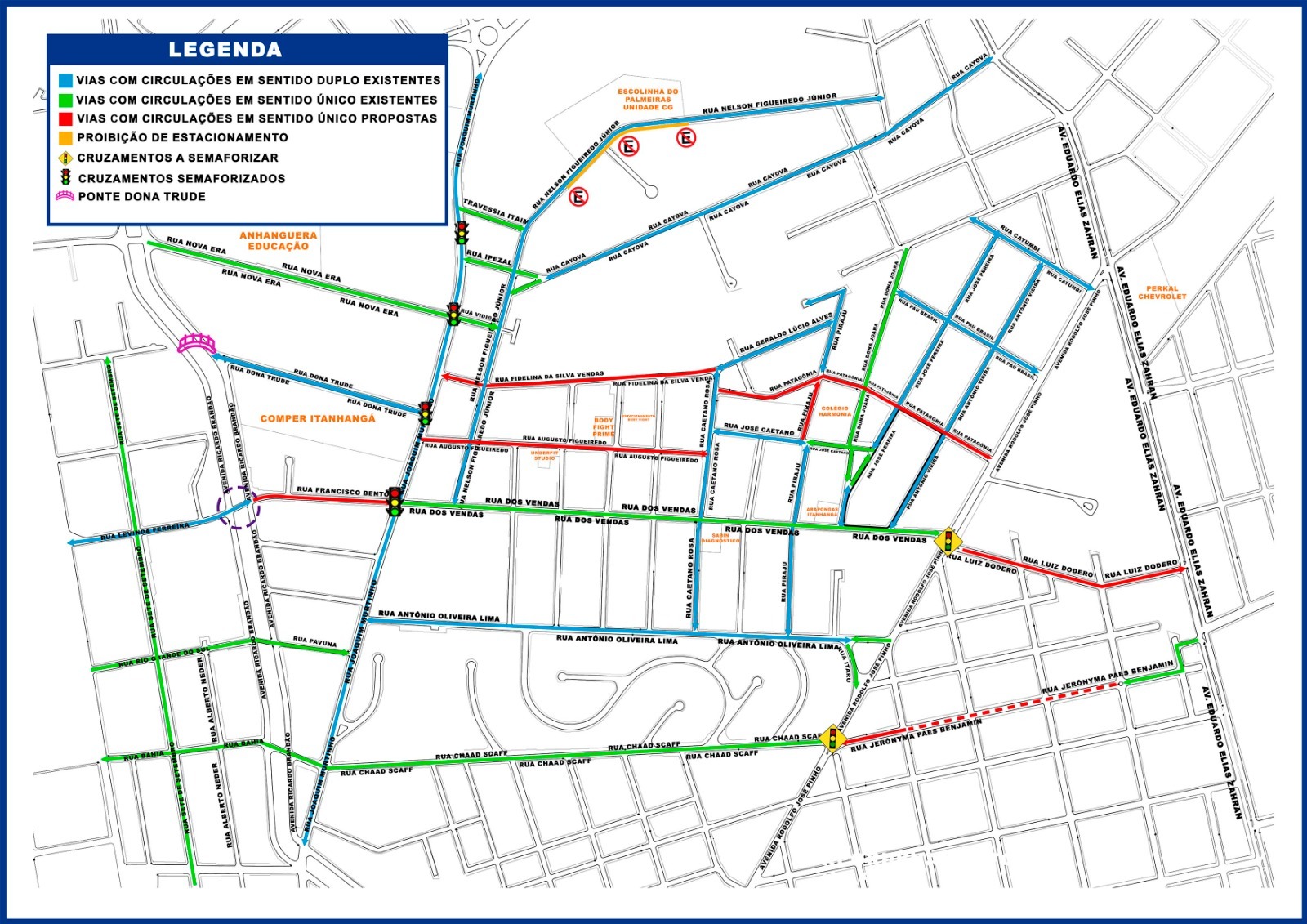 Reordenamento vi&aacute;rio prev&ecirc; retirada das rotat&oacute;rias da Avenida e altera&ccedil;&atilde;o de sentido de ruas no bairro
