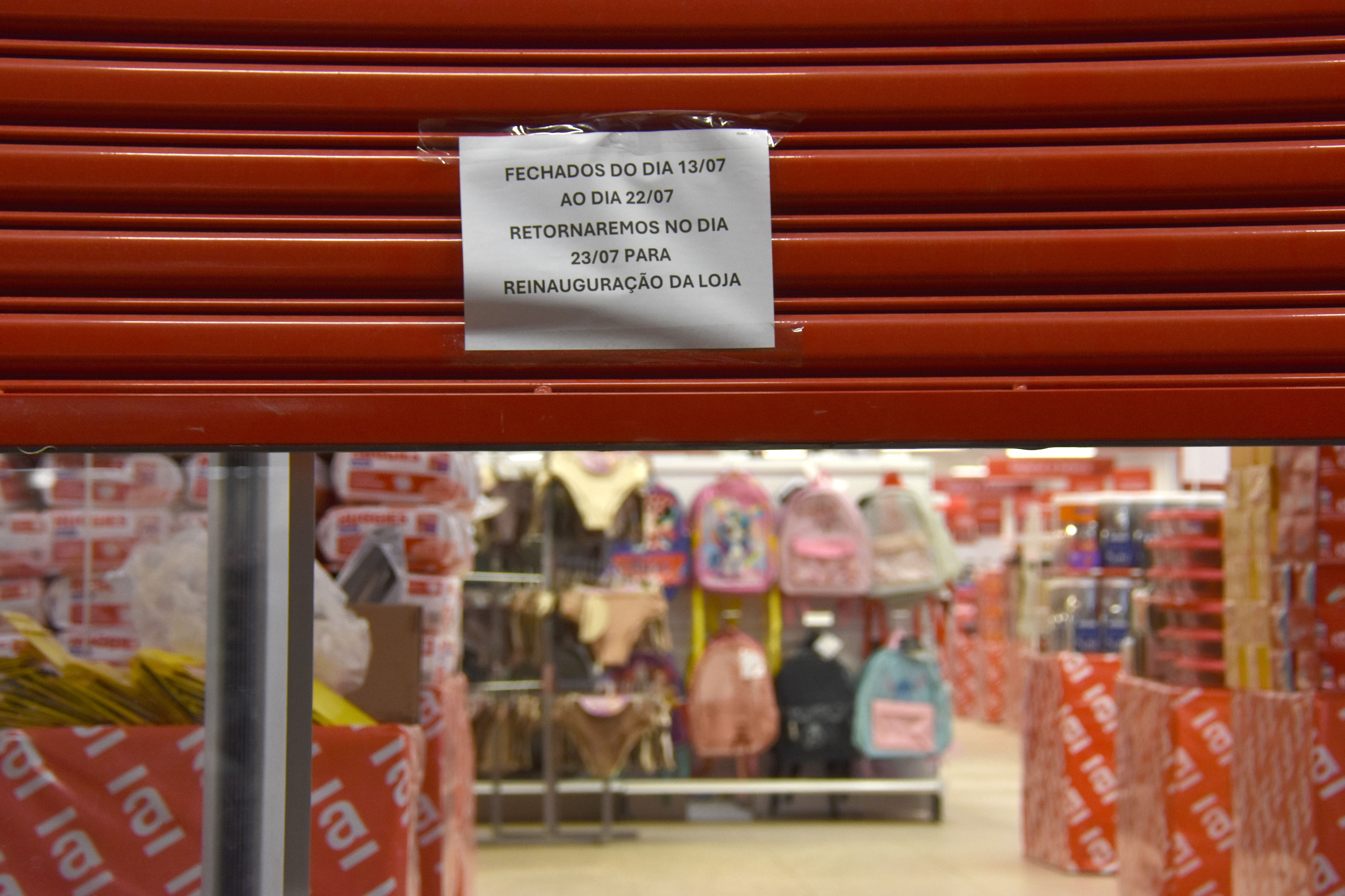 Loja ficou fechada por 10 dias para reforma interna