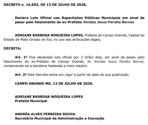 Bandeira da Campo Grande hasteada a meio mastro, representando s&iacute;mbolo de luto
