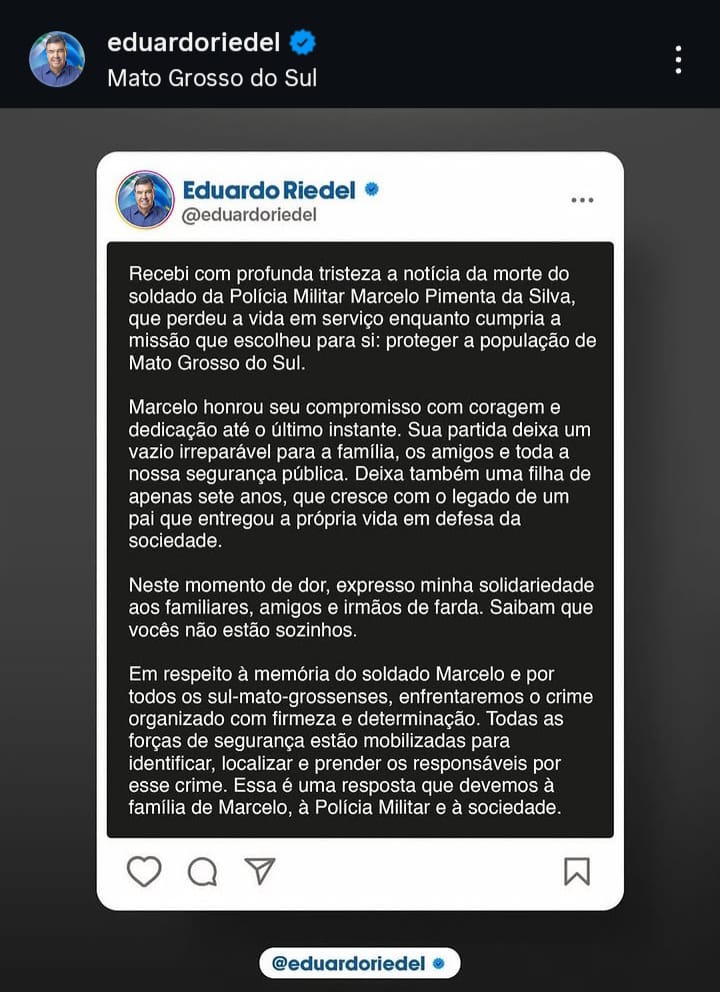 Eduardo Riedel, governador de Mato Grosso do Sul