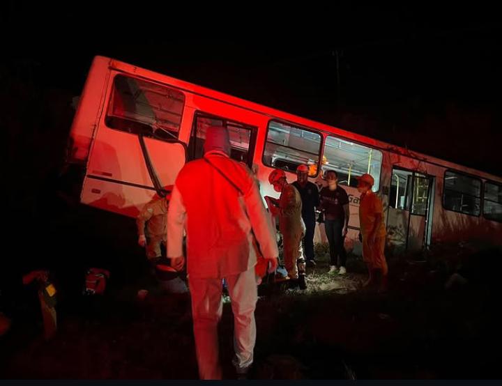 &Ocirc;nibus e carreta cegonha bateram nas proximidades do N&uacute;cleo Industrial de S&atilde;o Gabriel do Oeste