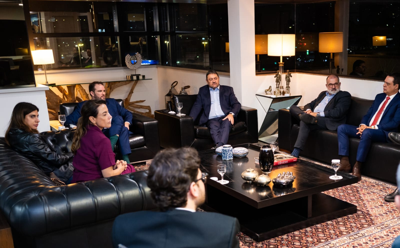 Coletiva de Imprensa: senadora Soraya Thronicke, deputada federal Camila Jara, secret&aacute;rio Fl&aacute;vio C&eacute;sar, presidente S&eacute;rgio Longen e ministros Dario Durigan e George Santoro.