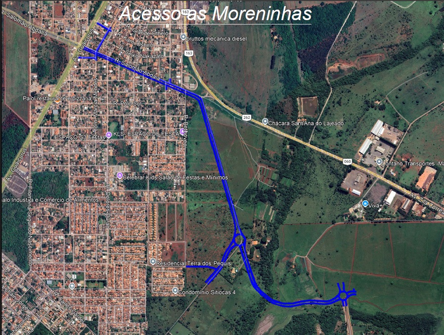 Primeira etapa da obra do chamado novo acesso &agrave;s Moreninhas est&aacute; conclu&iacute;da faz cerca de dois anos, mas acaba numa pastagem