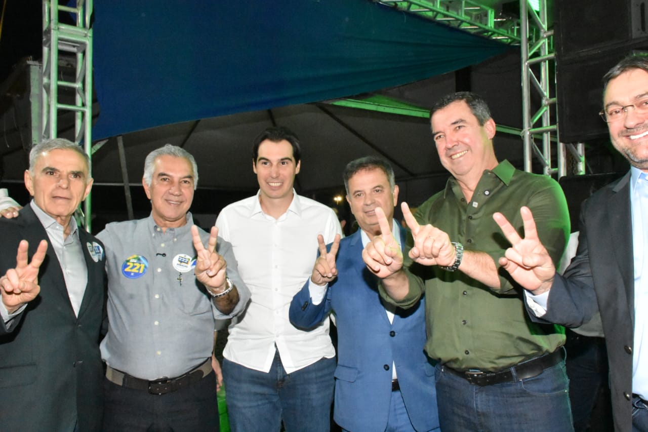 Senador Rog&eacute;rio Marinho, coordenador da campanha de Fl&aacute;vio Bolsonaro, cumpriu agenda em Campo Grande