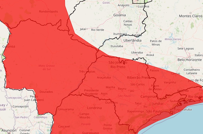Corumb&aacute; registrou a maior temperatura do Estado neste domingo, de 41,9&deg;C 