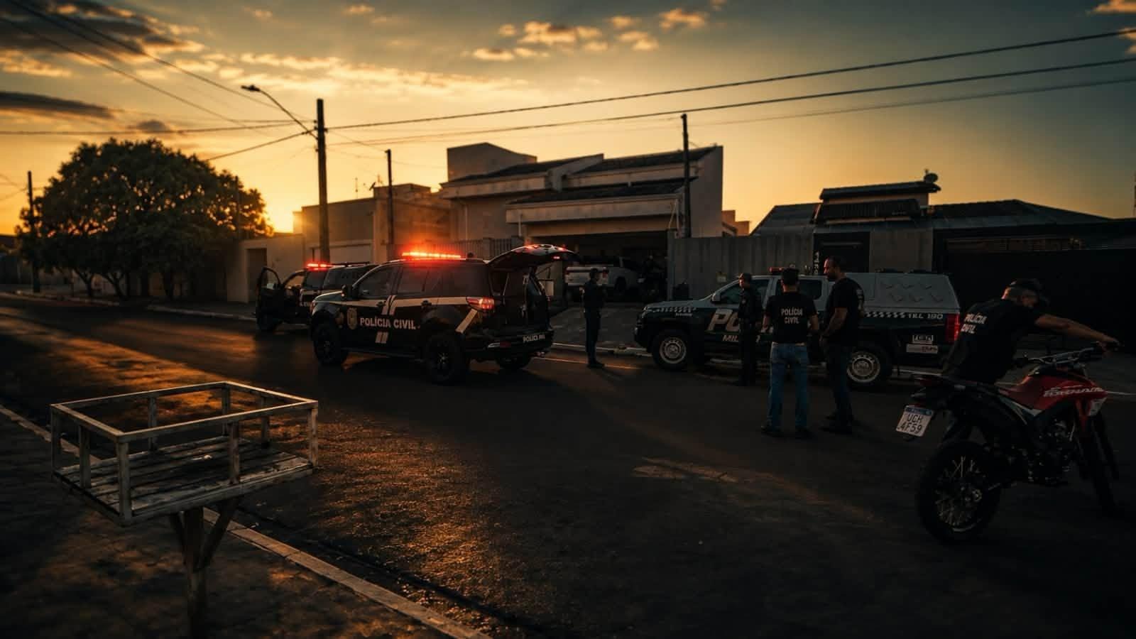 Dodge Ram, motocicletas e outros ve&iacute;culos foram apreendidos durante opera&ccedil;&atilde;o conjunta das pol&iacute;cias Civil e Militar em Brasil&acirc;ndia.