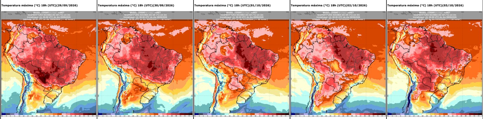 Calor predomina at&eacute; ter&ccedil;a