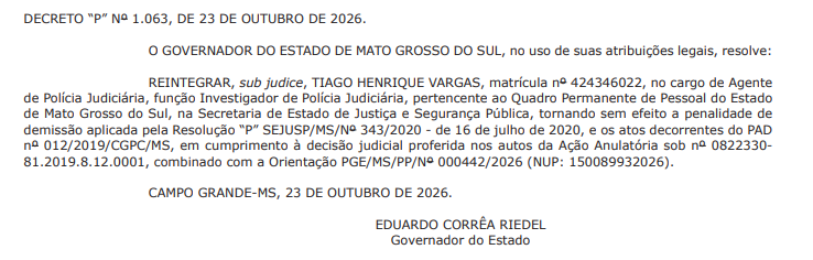 Com tornozeleira eletr&ocirc;nica, Tiago Vargas se tornou sucateiro ap&oacute;s ser demitido da Pol&iacute;cia Civil e derrotado nas urnas em 2024