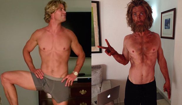 Cadê o tanquinho do Thor? Chris Hemsworth aparece bem mais magro em foto